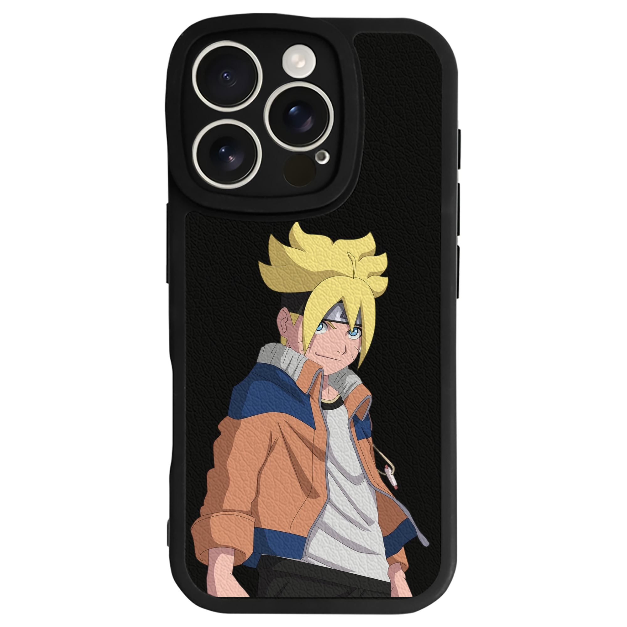 （画像用） NARUTO -ナルト- うずまき ナルト Uzumaki Naruto 【iPhone 16シリーズ対応】シリコンスマホケース（レザー調） 材質：シリコン
